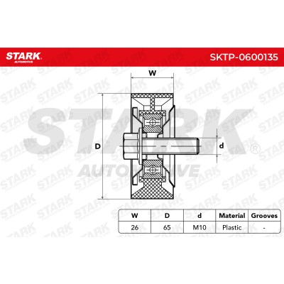 Belt Tensioner V-Ribbed Belt Stark SKTP-0600135 SKTP-0600135 - photo 6