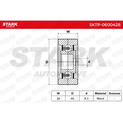 Belt Tensioner V-Ribbed Belt Stark SKTP-0600428 SKTP-0600428 - photo 6