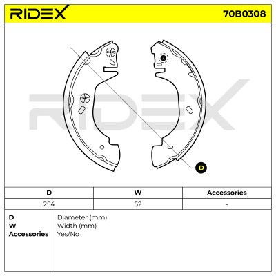 Brake Pads Set RIDEX 70B0308 70B0308 - photo 6