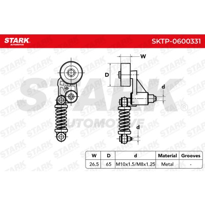Belt Tensioner V-Ribbed Belt Stark SKTP-0600331 SKTP-0600331 - photo 6