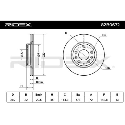 Brake Disc RIDEX 82B0672 82B0672 - photo 5