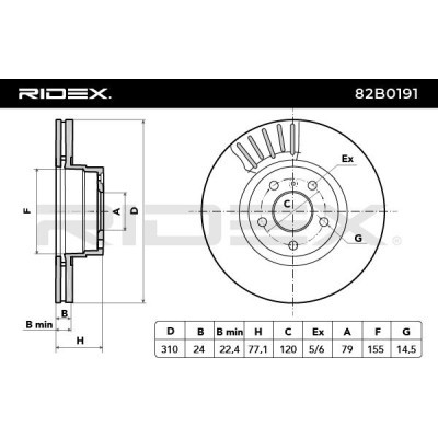 Brake Disc RIDEX 82B0191 82B0191 - photo 8