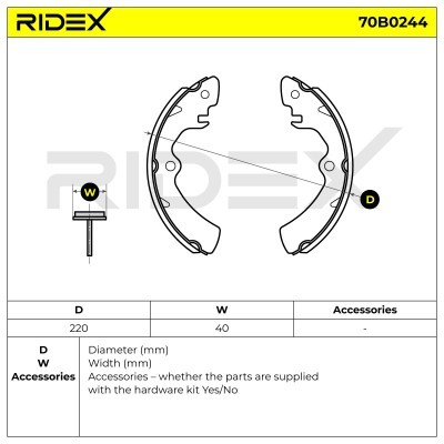 Brake Pads Set RIDEX 70B0244 70B0244 - photo 5
