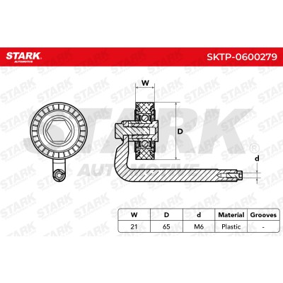 Belt Tensioner V-Ribbed Belt Stark SKTP-0600279 SKTP-0600279 - photo 6