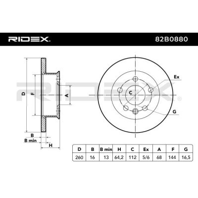 Brake Disc RIDEX 82B0880 82B0880 - photo 3