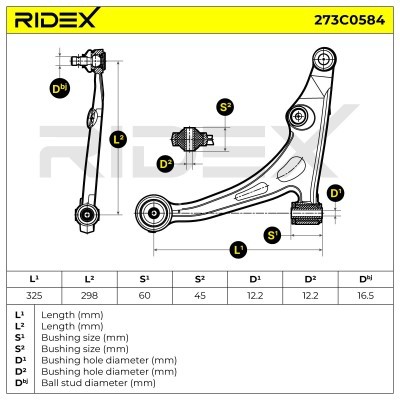 Control Arm RIDEX 273C0584 273C0584 - photo 7
