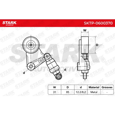 Belt Tensioner V-Ribbed Belt Stark SKTP-0600370 SKTP-0600370 - photo 5