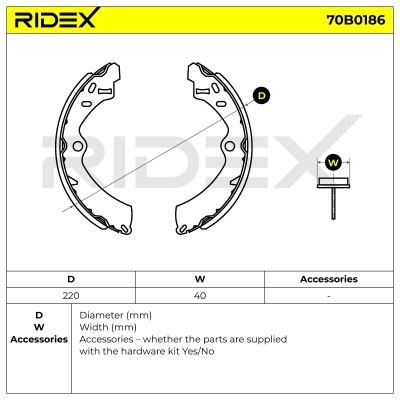 Brake Pads Set RIDEX 70B0186 70B0186 - photo 5
