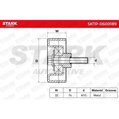 Belt Tensioner V-Ribbed Belt Stark SKTP-0600189 SKTP-0600189 - photo 6