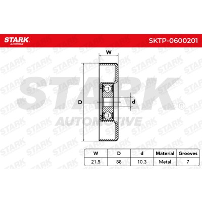 Belt Tensioner V-Ribbed Belt Stark SKTP-0600201 SKTP-0600201 - photo 6