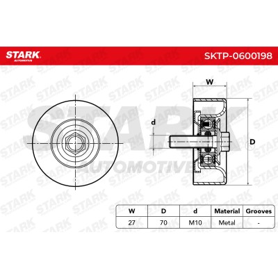 Belt Tensioner V-Ribbed Belt Stark SKTP-0600198 SKTP-0600198 - photo 5