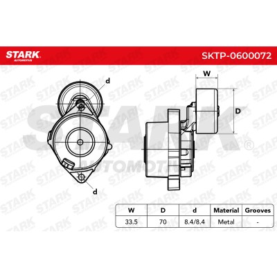 Belt Tensioner V-Ribbed Belt Stark SKTP-0600072 SKTP-0600072 - photo 6
