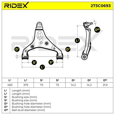 Control Arm RIDEX 273C0693 273C0693 - photo 6