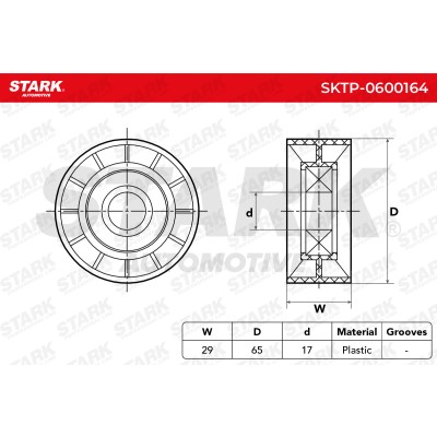 Belt Tensioner V-Ribbed Belt Stark SKTP-0600164 SKTP-0600164 - photo 6