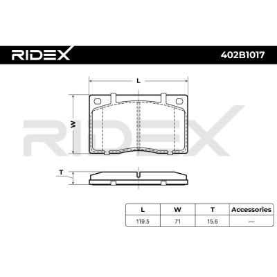 Brake Pads Set RIDEX 402B1017 402B1017 - photo 6