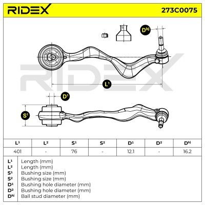 Control Arm RIDEX 273C0075 273C0075 - photo 6