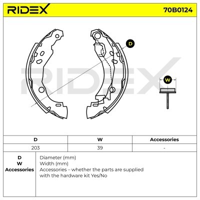 Brake Pads Set RIDEX 70B0124 70B0124 - photo 3