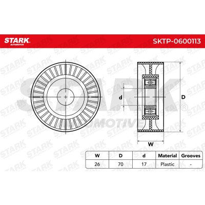 Belt Tensioner V-Ribbed Belt Stark SKTP-0600113 SKTP-0600113 - photo 6