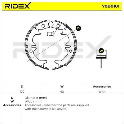Brake Pads Set RIDEX 70B0101 70B0101 - photo 5