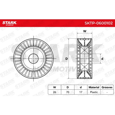 Belt Tensioner V-Ribbed Belt Stark SKTP-0600102 SKTP-0600102 - photo 5