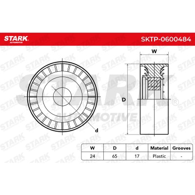 Belt Tensioner V-Ribbed Belt Stark SKTP-0600484 SKTP-0600484 - photo 5