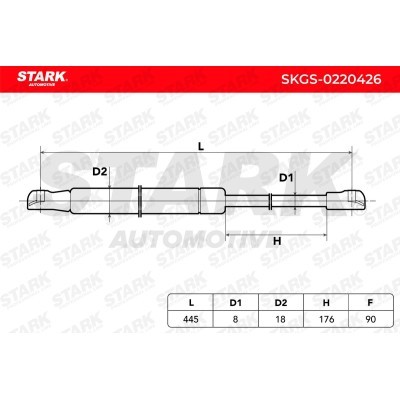 Gas Spring, boot-/cargo area Stark SKGS-0220426 SKGS-0220426 - photo 3