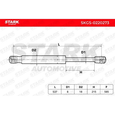 Gas Spring, boot-/cargo area Stark SKGS-0220273 SKGS-0220273 - photo 5