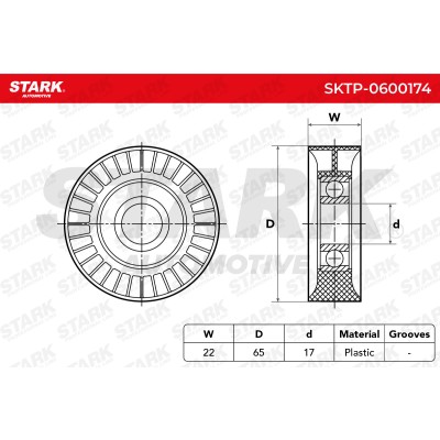 Belt Tensioner V-Ribbed Belt Stark SKTP-0600174 SKTP-0600174 - photo 5