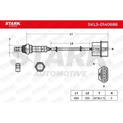 Lambda (Oxygen) Sensor Stark SKLS-0140686 SKLS-0140686 - photo 6