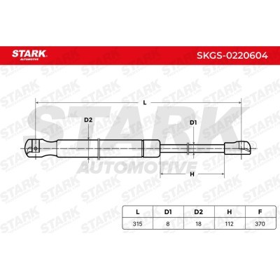 Gas Spring, boot-/cargo area Stark SKGS-0220604 SKGS-0220604 - photo 5