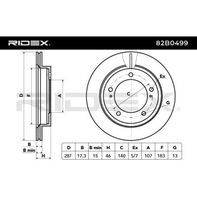 Brake Disc RIDEX 82B0499 82B0499 - photo 2