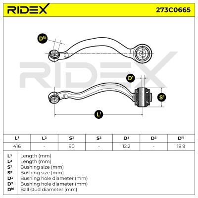 Control Arm RIDEX 273C0665 273C0665 - photo 3