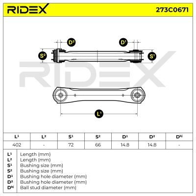 Control Arm RIDEX 273C0671 273C0671 - photo 7