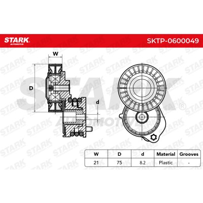 Belt Tensioner V-Ribbed Belt Stark SKTP-0600049 SKTP-0600049 - photo 5