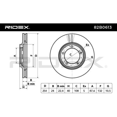 Brake Disc RIDEX 82B0613 82B0613 - photo 6
