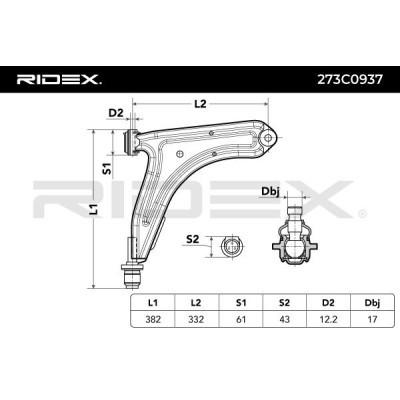 Control Arm RIDEX 273C0937 273C0937 - photo 2