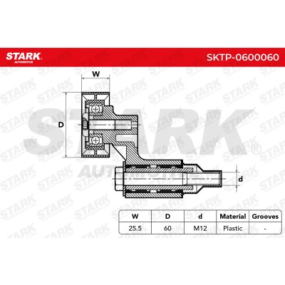 Belt Tensioner V-Ribbed Belt Stark SKTP-0600060 SKTP-0600060 - photo 5