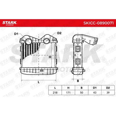 Intercooler, Charger Stark SKICC-0890071 SKICC-0890071 - photo 6