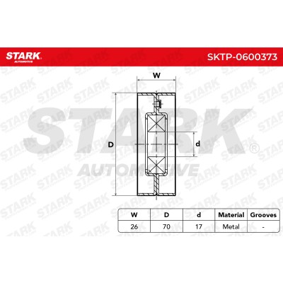 Belt Tensioner V-Ribbed Belt Stark SKTP-0600373 SKTP-0600373 - photo 5