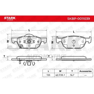 Brake Pads Set Stark SKBP-0011039 SKBP-0011039 - photo 3