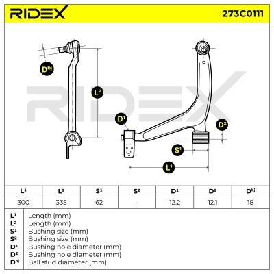 Control Arm RIDEX 273C0111 273C0111 - photo 8