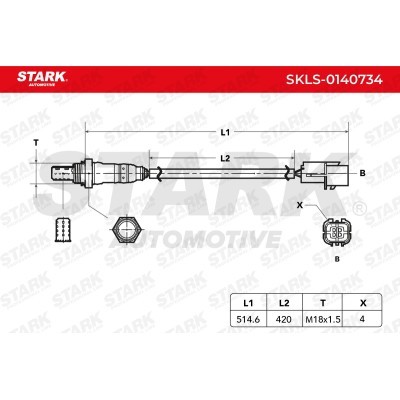 Lambda (Oxygen) Sensor Stark SKLS-0140734 SKLS-0140734 - photo 6