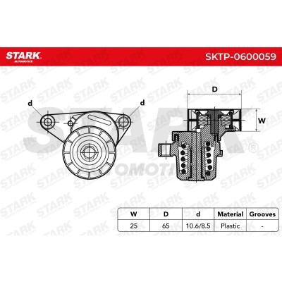 Belt Tensioner V-Ribbed Belt Stark SKTP-0600059 SKTP-0600059 - photo 6