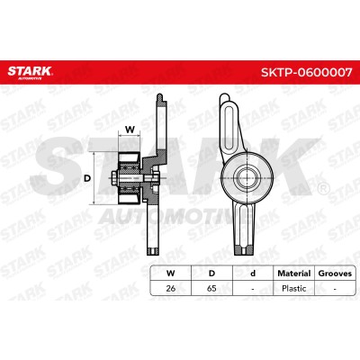 Belt Tensioner V-Ribbed Belt Stark SKTP-0600007 SKTP-0600007 - photo 6