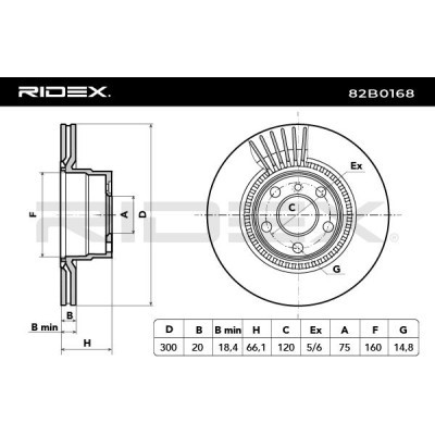 Brake Disc RIDEX 82B0168 82B0168 - photo 5