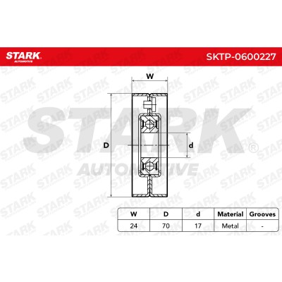Belt Tensioner V-Ribbed Belt Stark SKTP-0600227 SKTP-0600227 - photo 7