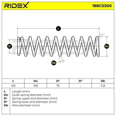Suspension Spring RIDEX 188C0300 188C0300 - photo 5