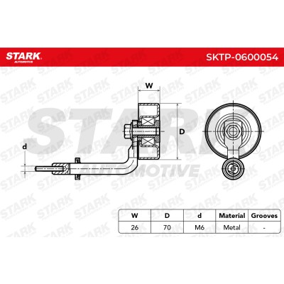 Belt Tensioner V-Ribbed Belt Stark SKTP-0600054 SKTP-0600054 - photo 7