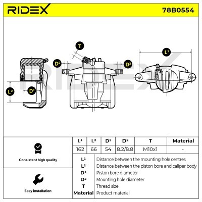 Brake Caliper RIDEX 78B0554 78B0554 - photo 7