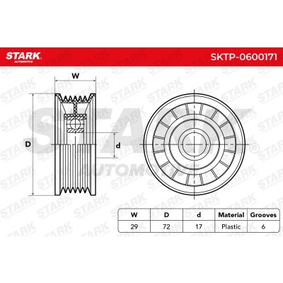 Belt Tensioner V-Ribbed Belt Stark SKTP-0600171 SKTP-0600171 - photo 5